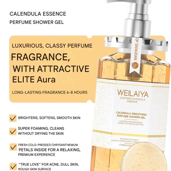 Brand New WEILAIYA Calendula Essence Shower Gel 450mL - Picture 4 of 7